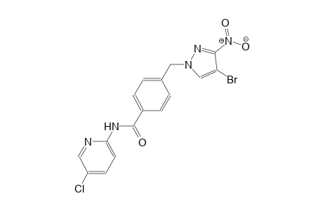 4-[(4-bromo-3-nitro-1H-pyrazol-1-yl)methyl]-N-(5-chloro-2-pyridinyl)benzamide