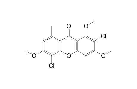 9H-Xanthen-9-one, 2,5-dichloro-1,3,6-trimethoxy-8-methyl-