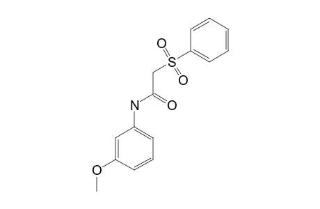 N-(3-methoxyphenyl)-2-phenylsulfonylacetamide