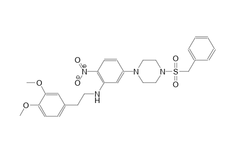 benzeneethanamine, 3,4-dimethoxy-N-[2-nitro-5-[4-[(phenylmethyl)sulfonyl]-1-piperazinyl]phenyl]-