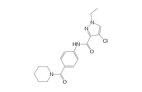 4-chloro-1-ethyl-N-[4-(1-piperidinylcarbonyl)phenyl]-1H-pyrazole-3-carboxamide