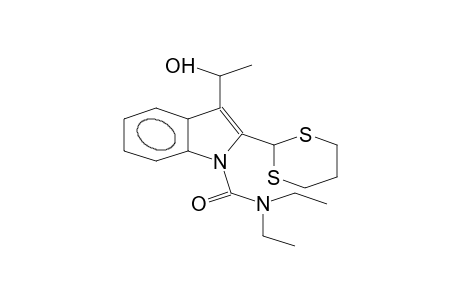 1-(Diethylcarbamoyl)-2-(1,3-dithia-2-yl)-3-(1-hydroxyethyl)indole