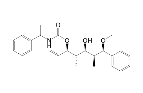 2,4-Dimethyl-3-hydroxy-5-methoxy-5-phenyl-1-vinylpentan-N-(S)-1-(pheny)ethylcarbamate