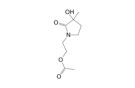 2-Pyrrolidinone, 1-[2-(acetyloxy)ethyl]-3-hydroxy-3-methyl-