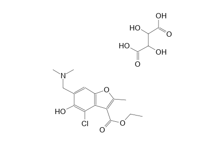ethyl 4-chloro-6-[(dimethylamino)methyl]-5-hydroxy-2-methyl-1-benzofuran-3-carboxylate 2,3-dihydroxysuccinate