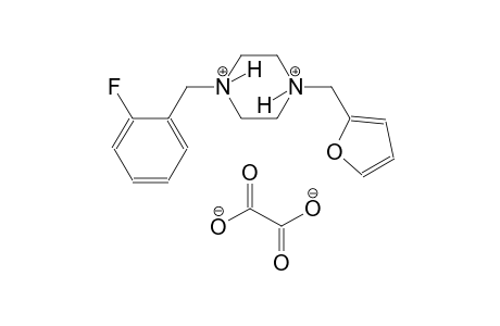 1-(2-fluorobenzyl)-4-(2-furylmethyl)piperazinediium oxalate
