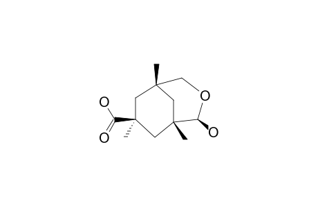 #7A;5-FORMYL-CIS,CIS-1,3,5-TRIMETHYL-3-HYDROXYMEHYLCYCLOHEXANE-1-CARBOXYLIC-ACID-HEMIACETAL;2-HYDROXY-1,5,7-TRIMETHYL-ENDO-3-OXABICYCLO-[3.3.1]-NONANE-7-CARBOX