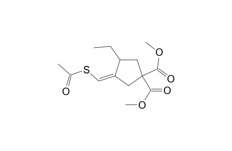 (Z)-Dimethyl 3-((acetylthio)methylene)-4-ethylcyclopentane-1,1-dicarboxylate
