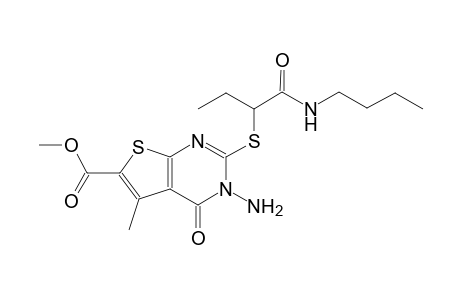 methyl 3-amino-2-({1-[(butylamino)carbonyl]propyl}sulfanyl)-5-methyl-4-oxo-3,4-dihydrothieno[2,3-d]pyrimidine-6-carboxylate
