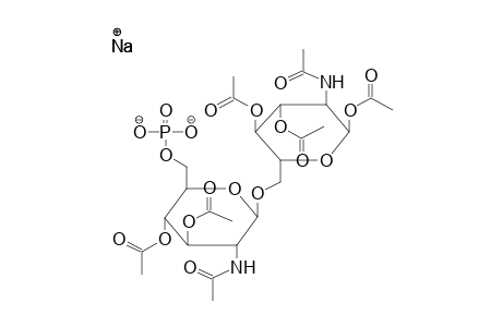 2-ACETAMIDO-6-O-(DISODIUM SALT 2-ACETAMIDO-3,4-DI-O-ACETYL-2-DEOXY-6-O-PHOSPHONO-BETA-D-GLUCOPYRANOSYL)-1,3,4-TRI-O-ACETYL-2-DEOXY-ALPHA-D-GLUCOPYRANOSE