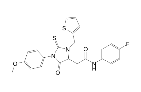 N-(4-fluorophenyl)-2-[1-(4-methoxyphenyl)-5-oxo-3-(2-thienylmethyl)-2-thioxo-4-imidazolidinyl]acetamide