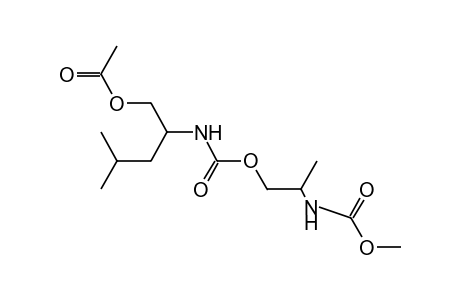 [1-(HYDROXYMETHYL)-3-METHYLBUTYL]CARBAMIC ACID, ESTER WITH METHYL (2-HYDROXY-1-METHYLETHYL)CARBAMATE, ACETATE (ESTER)