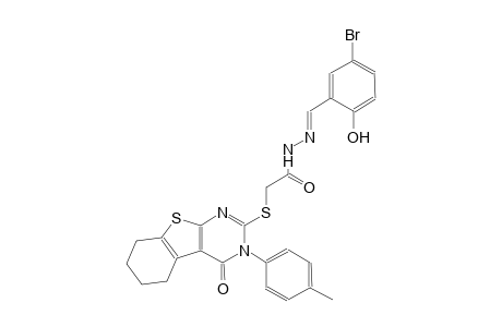 N'-[(E)-(5-bromo-2-hydroxyphenyl)methylidene]-2-{[3-(4-methylphenyl)-4-oxo-3,4,5,6,7,8-hexahydro[1]benzothieno[2,3-d]pyrimidin-2-yl]sulfanyl}acetohydrazide