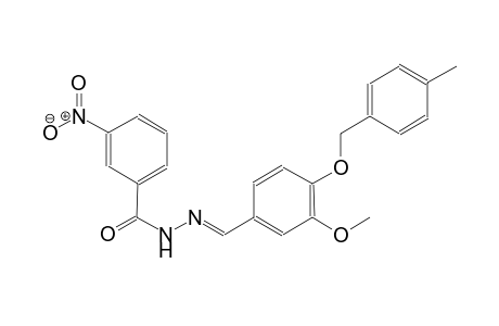 N'-((E)-{3-methoxy-4-[(4-methylbenzyl)oxy]phenyl}methylidene)-3-nitrobenzohydrazide