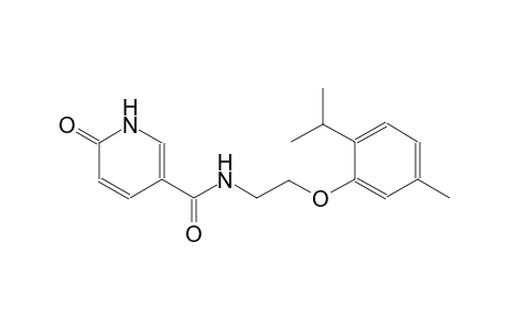 3-pyridinecarboxamide, 1,6-dihydro-N-[2-[5-methyl-2-(1-methylethyl)phenoxy]ethyl]-6-oxo-