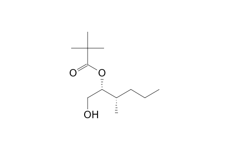 (2R*,3S*)-3-Methyl-2-(trimethylacetoxy)hexan-1-ol