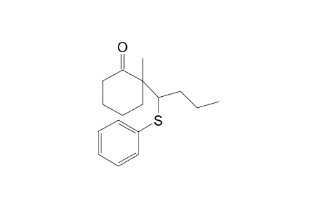 2-Methyl-2-[1'-(phenylthio)butyl]-1-cycohexanone