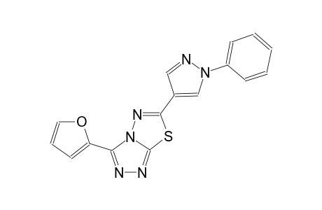[1,2,4]triazolo[3,4-b][1,3,4]thiadiazole, 3-(2-furanyl)-6-(1-phenyl-1H-pyrazol-4-yl)-