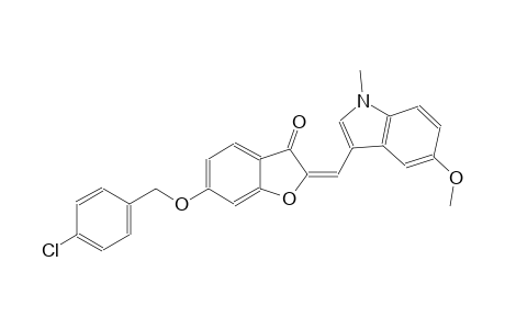 3(2H)-benzofuranone, 6-[(4-chlorophenyl)methoxy]-2-[(5-methoxy-1-methyl-1H-indol-3-yl)methylene]-, (2E)-