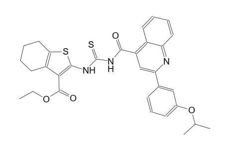 ethyl 2-{[({[2-(3-isopropoxyphenyl)-4-quinolinyl]carbonyl}amino)carbothioyl]amino}-4,5,6,7-tetrahydro-1-benzothiophene-3-carboxylate