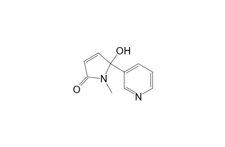 2H-Pyrrol-2-one, 1,5-dihydro-5-hydroxy-1-methyl-5-(3-pyridinyl)-, (.+-.)-