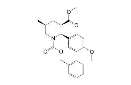 Methyl 5-methyl-2-(4-methoxyphenyl)-1-[(phenylmethoxy)carbonyl]-3-piperidinecarboxylate