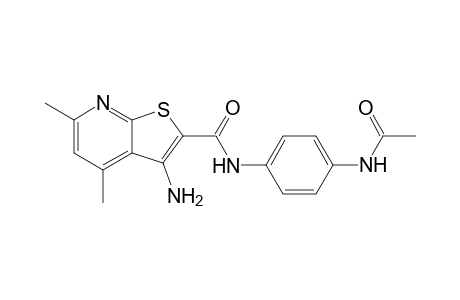 N-(4-Acetamidophenyl)-3-amino-4,6-dimethylthieno[2,3-b]pyridine-2-carboxamide