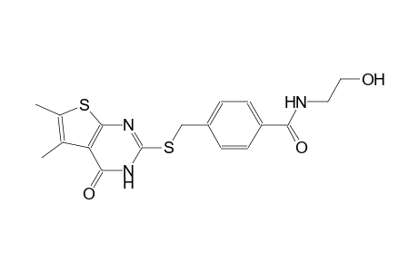 benzamide, 4-[[(3,4-dihydro-5,6-dimethyl-4-oxothieno[2,3-d]pyrimidin-2-yl)thio]methyl]-N-(2-hydroxyethyl)-