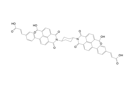 1,4'-Bis[5-carboxy-6-(4'-(2'-carboxyethenyl)phenyl)-2H,9H-naphtho[1,8a,8:c,d]pyridine-2,9-dione]cyclohexane