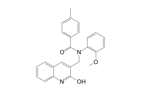 Benzamide, N-(2-hydroxyquinolin-3-ylmethyl)-N-(2-methoxyphenyl)-4-methyl-