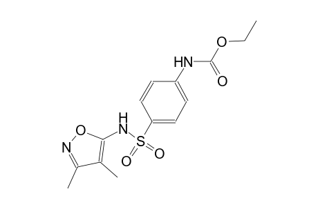ethyl 4-{[(3,4-dimethyl-5-isoxazolyl)amino]sulfonyl}phenylcarbamate