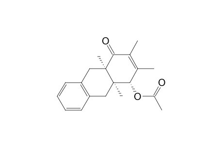 1(4H)-Anthracenone, 4-(acetyloxy)-4a,9,9a,10-tetrahydro-2,3,4a,9a-tetramethyl-, (4.alpha.,4a.alpha.,9a.alpha.)-(.+-.)-
