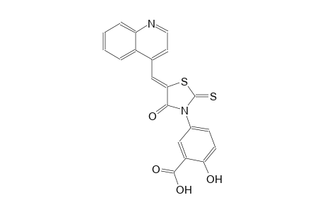 benzoic acid, 2-hydroxy-5-[(5Z)-4-oxo-5-(4-quinolinylmethylene)-2-thioxothiazolidinyl]-