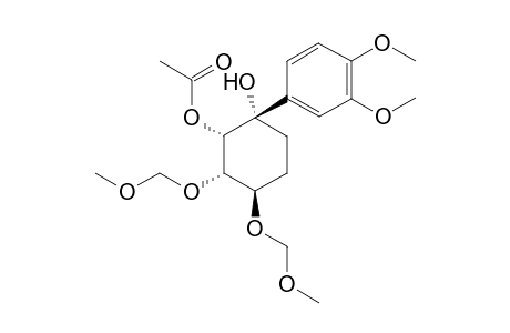 (1S,2S,3S,4R)-2-O-Acetyl-3,4-bis-O-(methoxymethoxy)-1-(3,4-dimethoxyphenyl)cyclohexane-1,2,3,4-tetraol