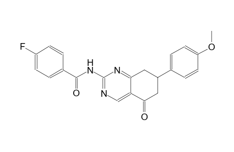 4-fluoro-N-[7-(4-methoxyphenyl)-5-oxo-5,6,7,8-tetrahydro-2-quinazolinyl]benzamide