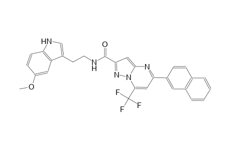N-[2-(5-methoxy-1H-indol-3-yl)ethyl]-5-(2-naphthyl)-7-(trifluoromethyl)pyrazolo[1,5-a]pyrimidine-2-carboxamide