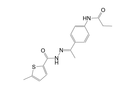 N-(4-{(1E)-N-[(5-methyl-2-thienyl)carbonyl]ethanehydrazonoyl}phenyl)propanamide