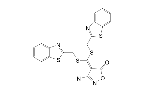 3-AMINO-4-[BIS-[(BENZO-[D]-THIAZOL-2'-YL)-METHYLTHIO]-METHYLENE]-ISOXAZOL-5(4H)-ONE