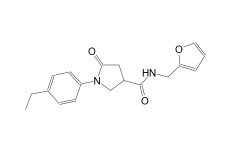 3-pyrrolidinecarboxamide, 1-(4-ethylphenyl)-N-(2-furanylmethyl)-5-oxo-