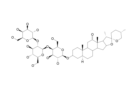 TERRESTROSIN-C;(25R)-5-ALPHA-SPIROSTAN-12-ONE-3-BETA-OL-3-O-BETA-D-GALACTOPYRANOSYL-(1->2)-BETA-D-GLUCOPYRANOSYL-(1->4)-BETA-D-GALACTOPYRANOSIDE