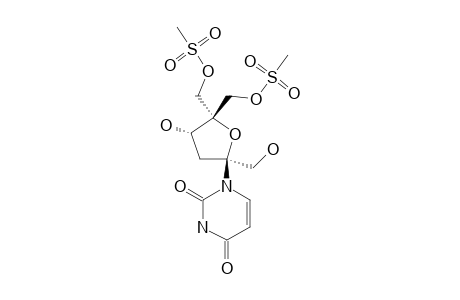 1-[3'-DEOXY-5'-C-METHANESULFONYOXYMETHYL-6'-O-METHANESULFONY-BETA-D-PSICOFURANOSYL]-URACIL