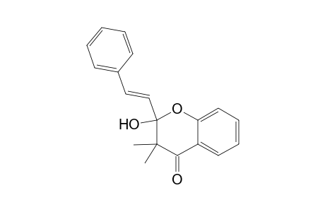 (E)-2-Hydroxy-3,3-dimethyl-2-styrylchroman-4-one