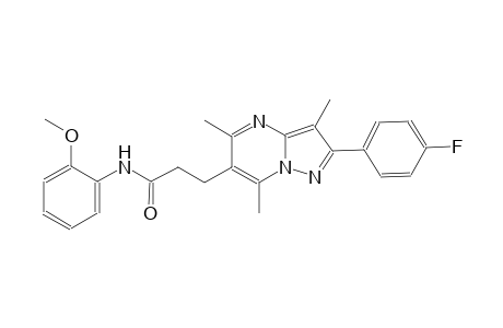 pyrazolo[1,5-a]pyrimidine-6-propanamide, 2-(4-fluorophenyl)-N-(2-methoxyphenyl)-3,5,7-trimethyl-