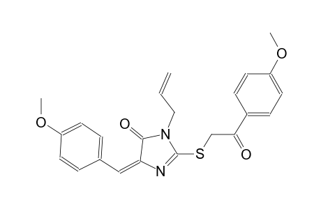 4H-imidazol-4-one, 3,5-dihydro-5-[(4-methoxyphenyl)methylene]-2-[[2-(4-methoxyphenyl)-2-oxoethyl]thio]-3-(2-propenyl)-, (5E)-