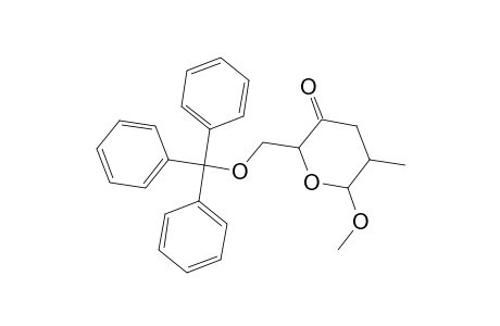 Methyl 2,3-dideoxy-2-methyl-6-O-tritylhexopyranosid-4-ulose