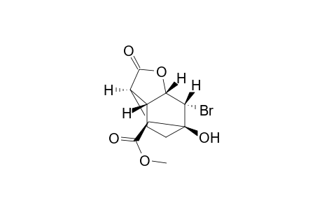 3,6-Methanobenzofuran-8-carboxylic acid, 7-bromooctahydro-6-hydroxy-2-oxo-, methyl ester, (3.alpha.,3a.beta.,6.beta.,7.beta.,7a.beta.,8S*)-(.+-.)-