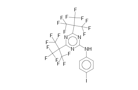 N-(4-Iodophenyl)-4,6-bis[2,2,2-trifluoro-1,1-bis(trifluoromethyl)ethyl]-1,3,5-triazin-2-amine