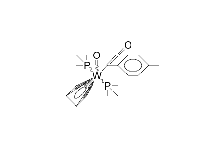 Carbonyl-(.eta./5/-cyclopentadienyl)-[1-(4-methyl-phenyl)-2-oxo-vinyl]-bis(trimethylphosphine) tungsten