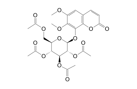 Fraxidinglucoside, tetraacetate