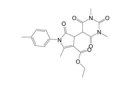 Ethyl 4-(1,3-dimethyl-2,4,6-trioxohexahydropyrimidin-5-yl)-2-methyl-5-oxo-1-(p-tolyl)-4,5-dihydro-1H-pyrrole-3-carboxylate
